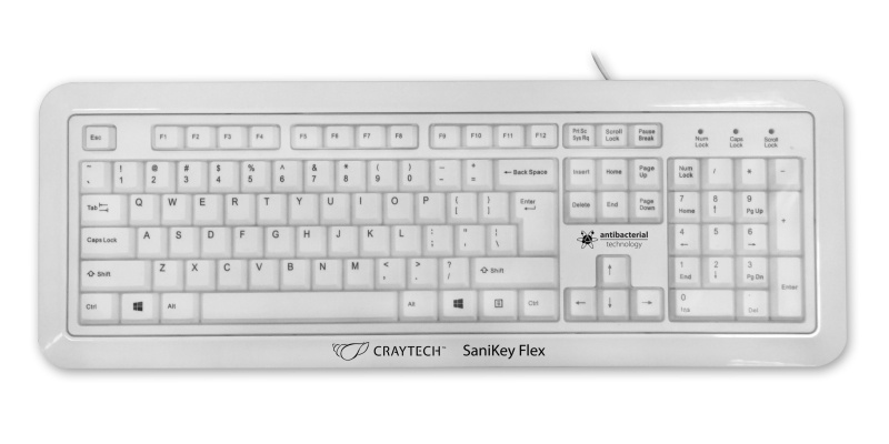 SaniKey Flex toetsenbord, wit