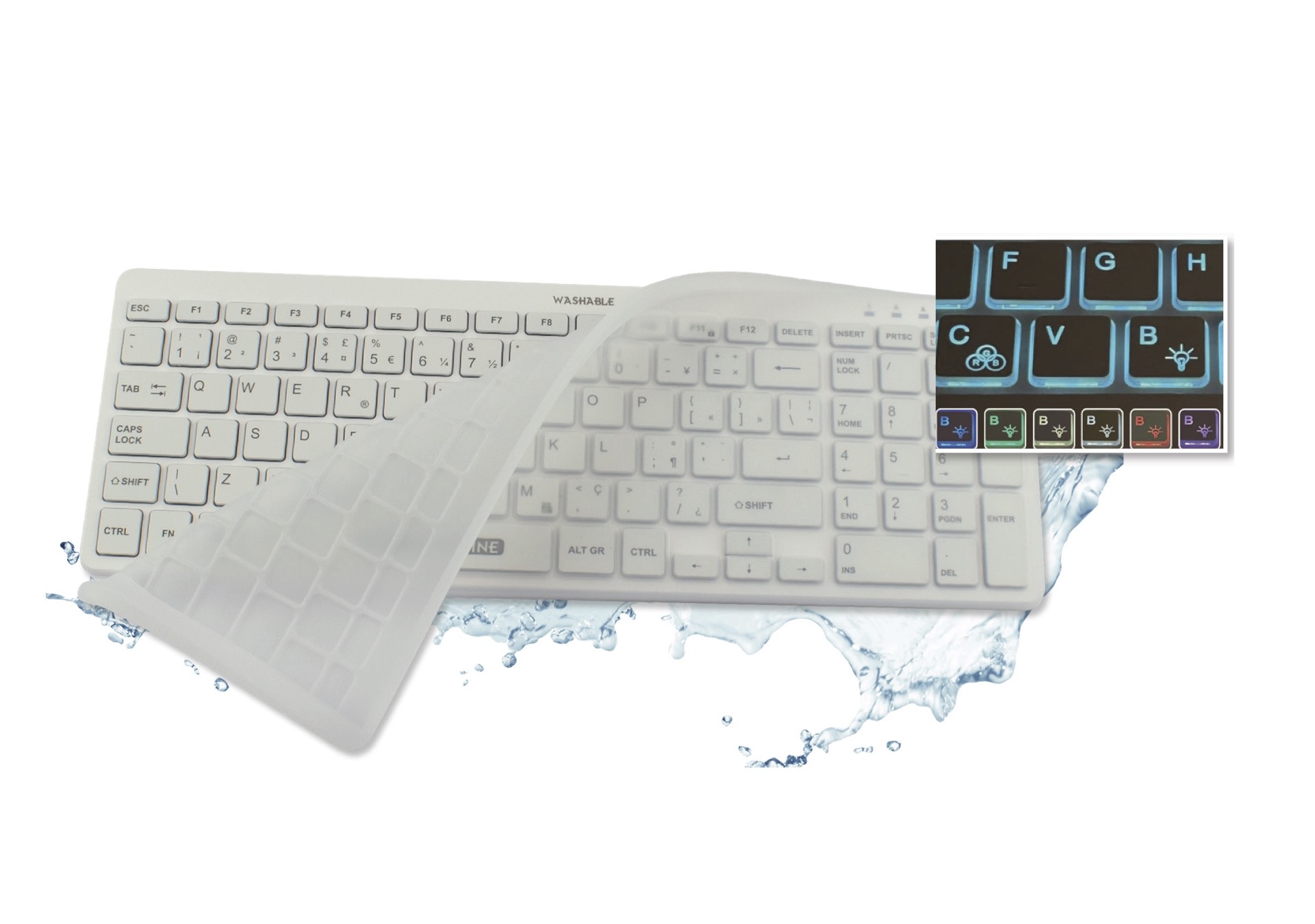 Y-Cool, verlicht, met vlakke hoes, wit