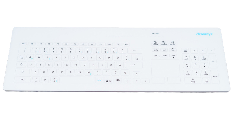 CleanKeys 4 toetsenbord met touchpad, Glas