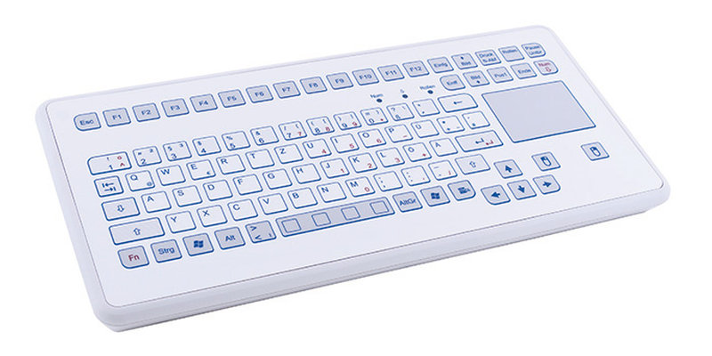 Compact industrieel folie toetsenbord met Touchpad II, PS/2